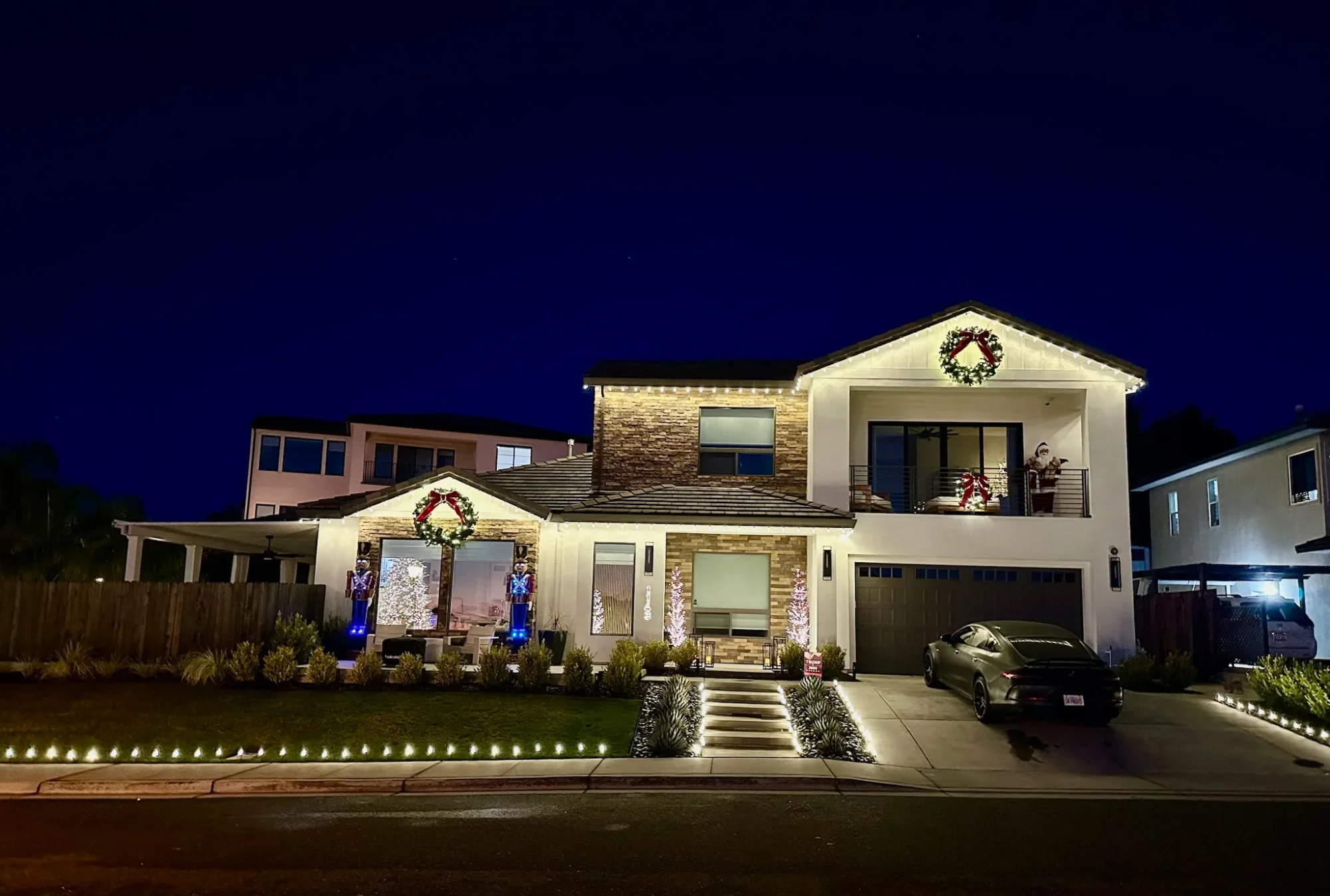 christmas lights installation by santas lights in sacramento